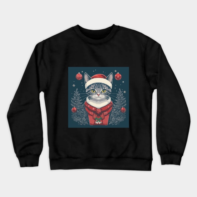 catmas Crewneck Sweatshirt by Roshan